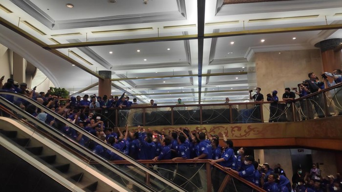 Suasana jelang rapimnas Partai Demokrat