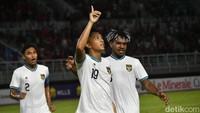 Selebrasi Rabbani Tasnim/Foto: Deny Prastyo Utomo/detikJatim