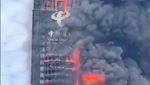 Penampakan Gedung 42 Lantai di China Terbakar Hebat