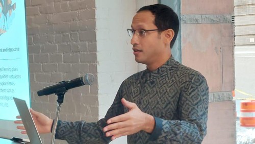 Nadiem Makarim di AS