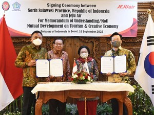 Pemprov Sulut Teken MoU Penerbangan Langsung Manado-Jeju