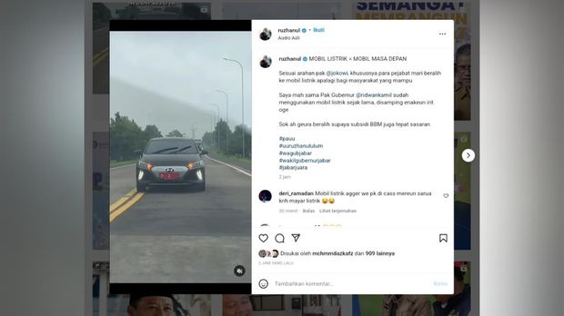 Unggahan Wagub Jabar Uu Ruzhanul Ulum.