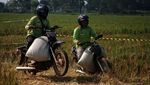 Serunya Balap Motor Ojek Gabah di Batang