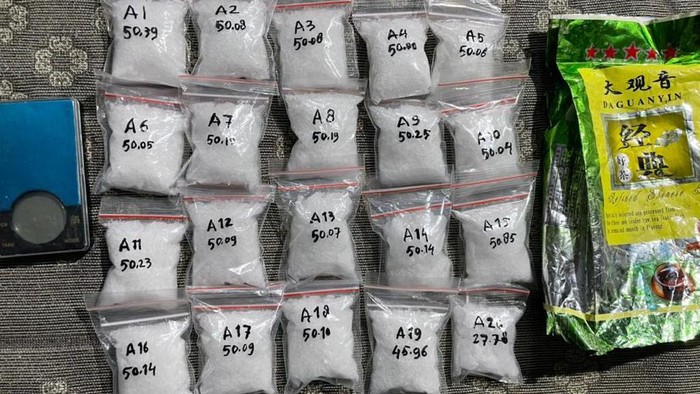 Barang bukti sabu diamankan dari pria inisial SL di Makassar, Sulsel.