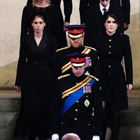 Delapan cucu Ratu Elizabeth II tersebut adalah dari bawah ke atas: Pangeran William, Pangeran Harry, Putri Beatrice, Putri Eugenie. Lady Louise Windsor, James Alexander Philip Theo Mountbatten-Windsor, Zara Tindall, Peter Phillips. Foto: Chris Jackson, Yui Mok, Ian Vogler-WPA Pool/Getty Images