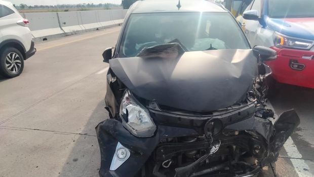 Kecelakaan maut beruntun di Tol Pejagan-Pemalang Km 253, Brebes, Minggu (18/9/2022).
