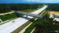 Proyek Tol Pekanbaru-Bangkinang rampung, Project Director Tol Pekanbaru-Bangkinang Bambang Eko memastikan jalan tol sepanjang 40 km itu sudah selesai 100% konstruksinya. Dok Hutama Karya.