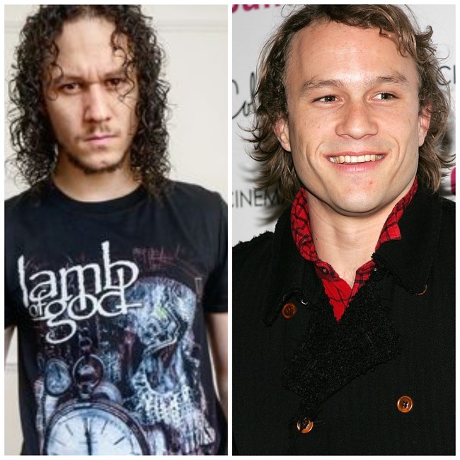Banyak orang di media sosial yang wajahnya disandingkan dengan artis. Kemiripan seorang pria bernama Matthew Scar dengan aktor Heath Ledger pun membuat netizen menengok dua kali. Foto: Instagram Matthew Scar/Getty Images