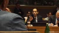 Mendikbudristek RI Nadiem Makarim menjadi salah satu panelis dalam event TES Solutions Day di markas PBB, New York, Sabtu (17/9/2022) waktu New York. Kehadirannya mencuri perhatian. Foto: Meliyanti Setyorini