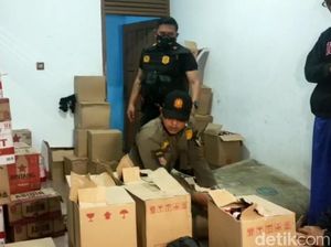 Satpol PP Temukan Lapak Miras Nyamar Jadi Kios Buah di Tasik