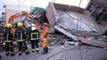 Gedung Ambruk Akibat Gempa M 7,2 di Taiwan