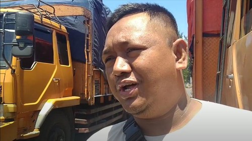 Slah seorang supir truk, Abdul Hafid (33) asal Buleleng saat ditemui di Pelabuhan Gilimanuk, Minggu (18/9/2022).