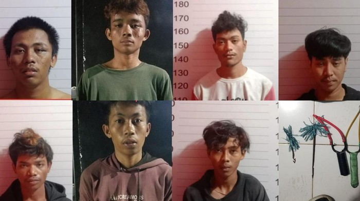 Tampang pelaku pembusuran suporter PSM Makassar.