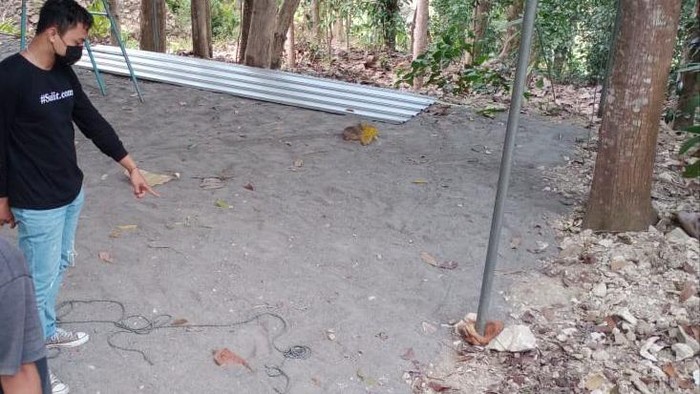 Lokasi korban tersetrum hingga tewas di Dusun Donomerto, Kalurahan Donomulyo, Kapanewon Nanggulan, Kulon Progo, Minggu (18/9/2022).