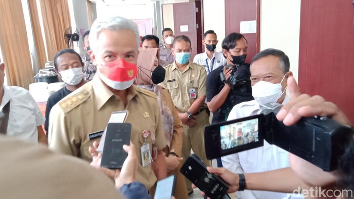 Ganjar Pranowo saat acara Desa Bersih Narkotika di Klaten, Senin (19/9/2022).