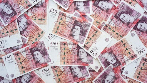 Ilustrasi uang pound sterling