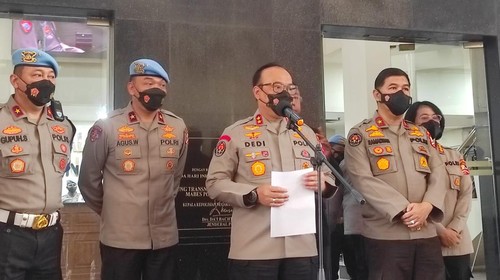 Konferensi pers Kadiv Humas Polri Irjen Dedi Prasetyo (Azhar-detikcom)