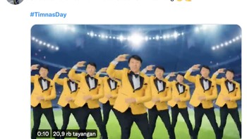 Meme selebrasi Shin Tae-yong. Foto: Twitter