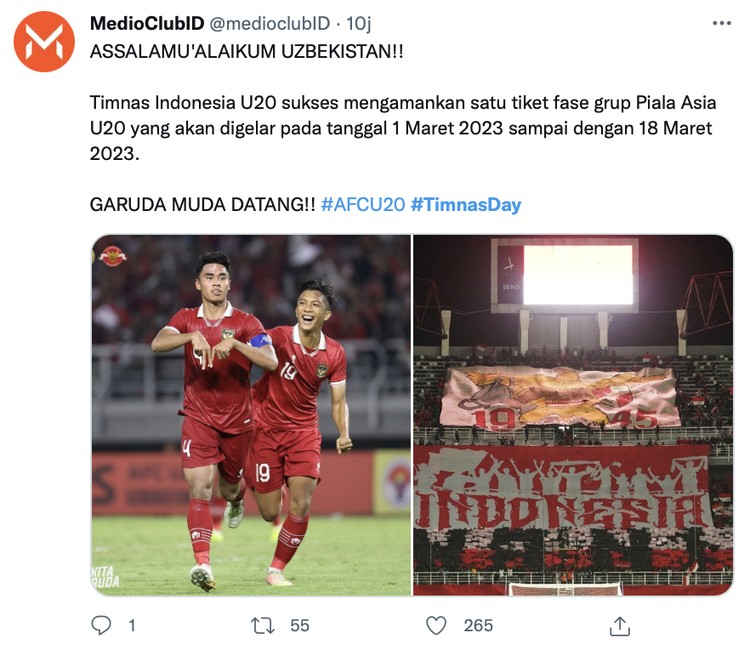 Meme Timnas Indonesia U-20 melaju ke Piala Asia U-20 2023