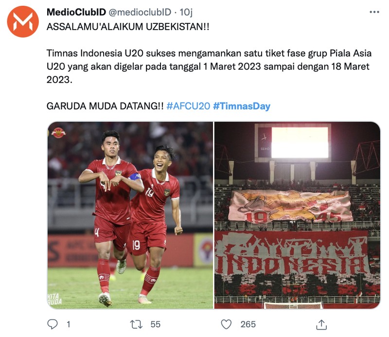 Meme Timnas Indonesia U-20 melaju ke Piala Asia U-20 2023