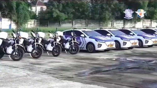 Mobil dan Motor Listrik Polisi buat Kawal KTT G20