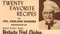 Sebuah booklet yang menampilkan kelezatan ayam goreng KFC pernah diterbitkan pada tahun 1954. Lengkap dengan foto Kolonel Sanders yang mengenakan topi chef di halaman sampulnya. Foto: Sanders Cafe