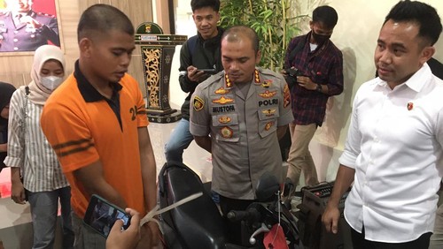 Pelaku pencurian motor di Kota Mataram inisial SD (28) dibekuk polisi, Senin (19/9/2022).