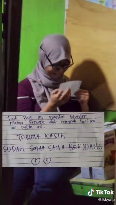 Perjuangan driver ojol belikan blender ibunya