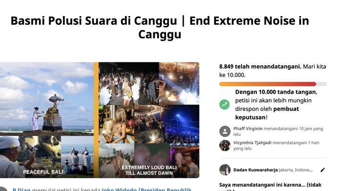 Canggu Berisik Warlok Terganggu
