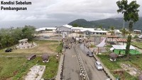Gerbang menuju Papua Nugini ini dulunya belum tertata rapih. Padahal pos yang berada di beranda negara ini tidak hanya berfungsi sebagai gerbang keluar dan masuk Indonesia, tetapi juga mengurangi aktivitas ilegal seperti perdagangan narkoba. (Dok. Kementerian PUPR)