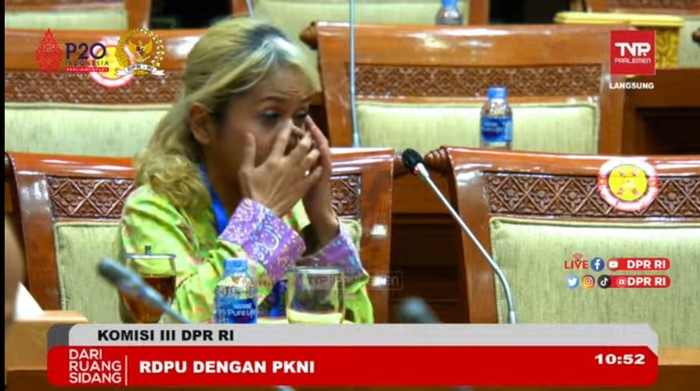 RDPU di Komisi III DPR (Screenshot YouTube DPR)