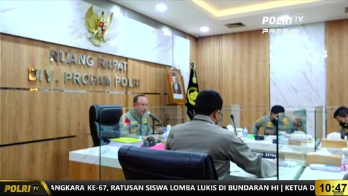 Suasana Sidang Putusan Banding Irjen Ferdy Sambo yang digelar KKEP Polri. (Tangkapan layar kanal YouTube Polri TV)