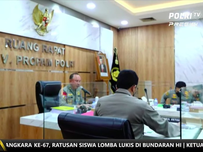 Suasana Sidang Putusan Banding Irjen Ferdy Sambo yang digelar KKEP Polri. (Tangkapan layar kanal YouTube Polri TV)