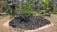 Setelah dibakar limbah tersebut dijemur kembali.