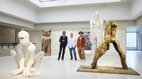 Pameran berjudul WE Thomas Houseago dengan Nick Cave & Brad Pitt, menampilkan sejumlah karya seni kontemporer yang diciptakan oleh sang aktor mulai pekan ini.  Foto: Jussi Koivunen/ Sara Hilden Art Museum