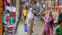 Suasana pasar atau Souk di Marrakesh.