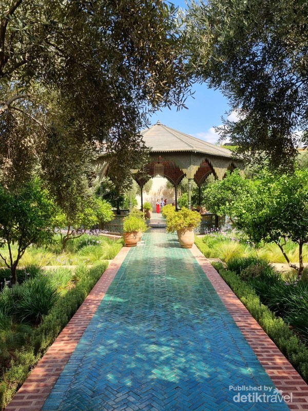 Salah satu taman kota di Marrakesh Le Jardin Secret.