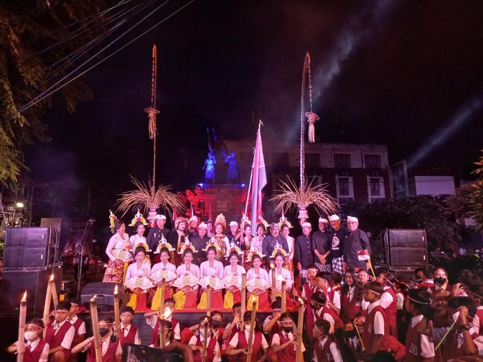 Peringatan ke-116 Perang Puputan Badung  di Catus Pata Puri Pemecutan, Denpasar, Bali, Selasa (20/9/2022).