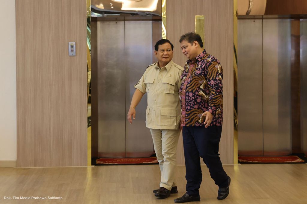 Prabowo Subianto bertemu Airlangga Hartarto