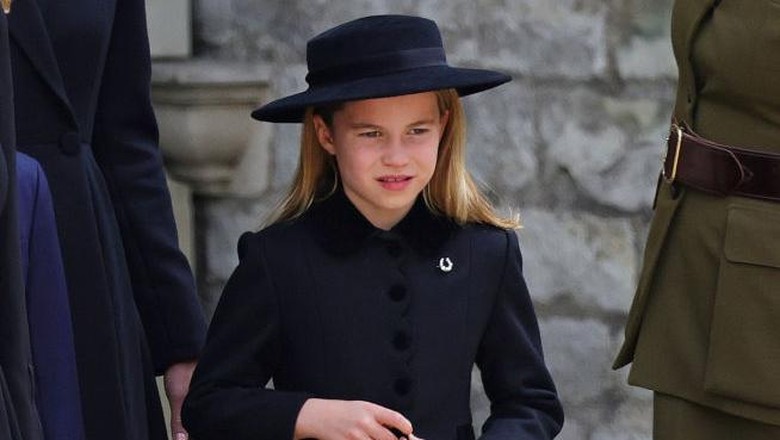 Putri Charlotte saat pemakaman Ratu Elizabeth II Putri Charlotte saat pemakaman Ratu Elizabeth II