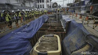 Terkini! Wujud Saluran Air Kuno di Proyek MRT Glodok