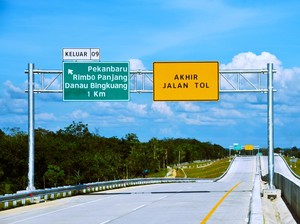 Menjajal Tol Mulus Pekanbaru-Bangkinang yang Nyaris Rampung 100%