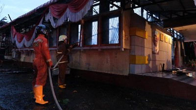 Penampakan Kantor Balitbang Pemprov Kalbar yang Ludes Terbakar