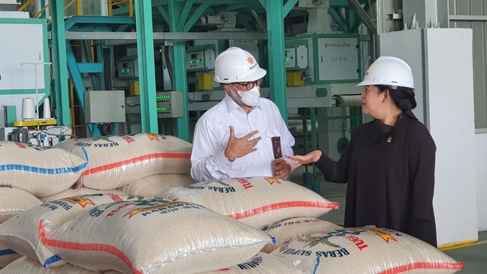 Ketua DPR Puan & Dirut Bulog Budi Waseso meninjau penggilingan padi Ketua DPR Puan & Dirut Bulog Budi Waseso meninjau penggilingan padi