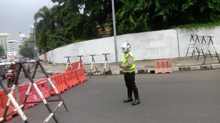 Rekayasa lalin jalan arah Balai Kota DKI Jakarta (Dok TMC Polda Metro)
