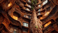 Dia mengatakan design itu terinspirasi oleh Hyperion, kayu merah setinggi 380 kaki di California yang dianggap sebagai pohon hidup tertinggi di dunia.  Foto: Dok. Manas Bhatia