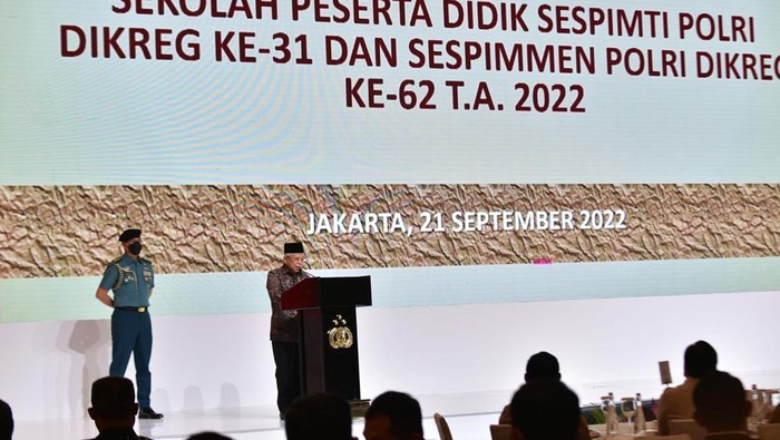 Wapres Maruf Amin di Seminar Sekilah Sespimti Polri