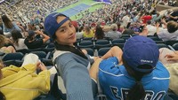 One fine day in US Open 2022, tulis Anya di instagramnya saat menikmati perhelatan US Open 2022. (Foto: Instagram @anyageraldine)