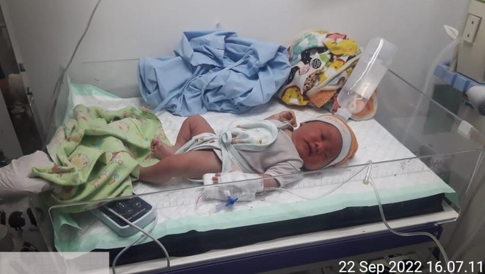 Bayi berjenis kelamin perempuan ditemukan di pematang sawah bulak Ngimbang RT 021, Kalurahan Pendowoharjo, Kapanewon Sewon, Kabupaten Bantul, Kamis (22/9/2022).