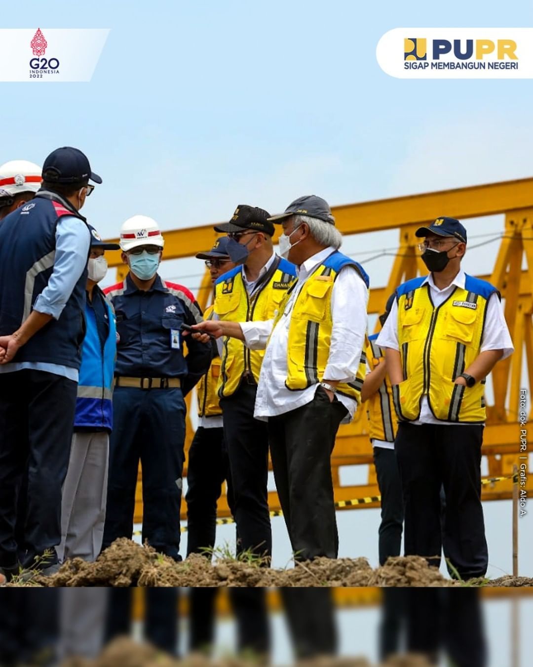 Menteri PUPR Basuki Hadimuljono meninjau Japek II Selatan, Selasa (20/9/2022).